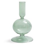 Bougeoir boule chandelier verre vert &Oslash;8,7xH15cm