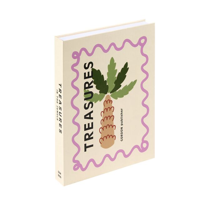 Bo&icirc;te livre en carton motif tropical 22x16x&Eacute;p3cm (2 mod&egrave;les)