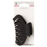 Pince à cheveux crocodile noir mat toucher doux L9cm