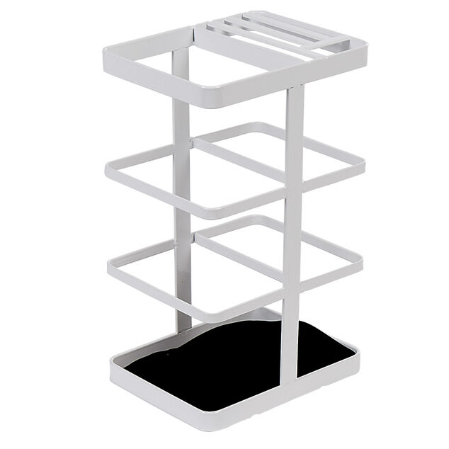 Porte ustensiles de cuisine en m&eacute;tal blanc