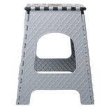 Tabouret pliant plastique noir et gris H44cm