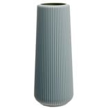 Vase cylindrique en plastique design stri&eacute;