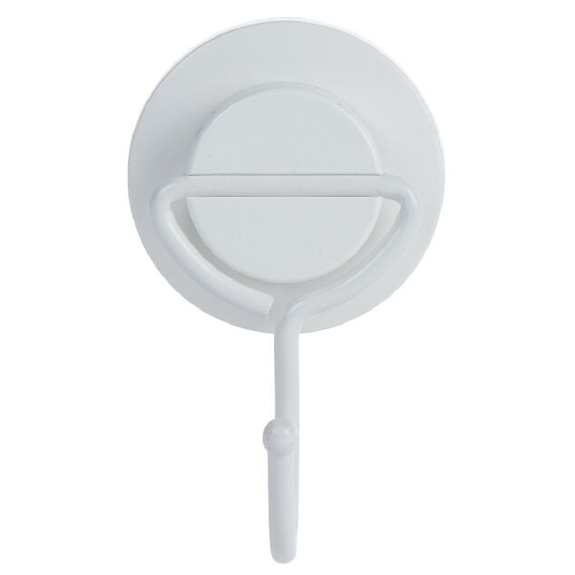 Pat&egrave;re 1 crochet &agrave; ventouse blanc