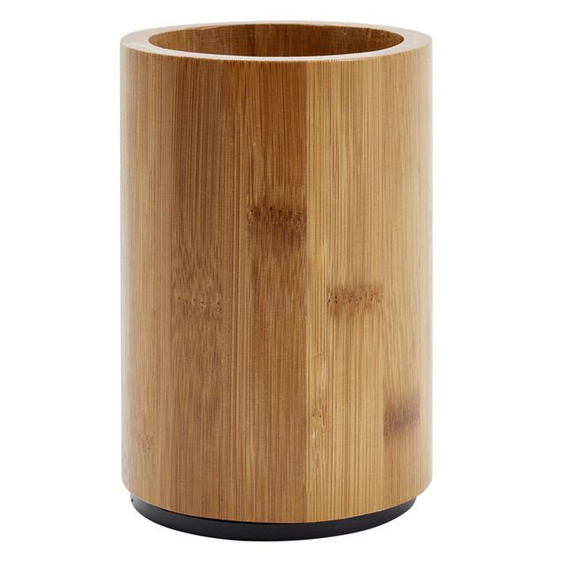 Pot &agrave; ustensiles de cuisine en bambou &Oslash;11xH16cm