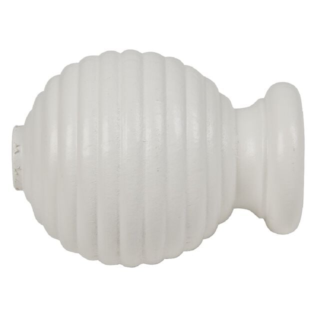 Embout pour tringle &agrave; rideaux x2 blanc bois