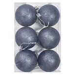 Boule de Noël bleu Ø6 cm x6