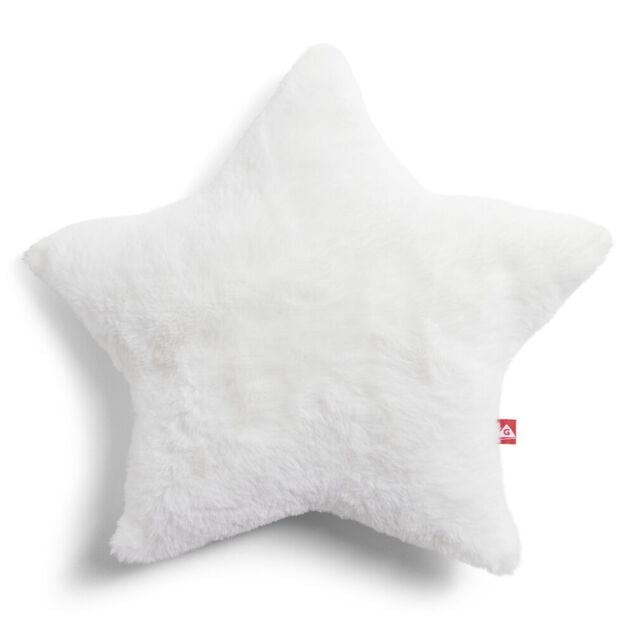 Coussin &eacute;toile blanc 25cm