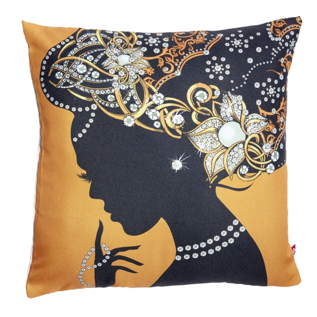 Housse coussin africaine 1 face imprim&eacute;e 1 face unie 45x45cm - 4 mod&egrave;les