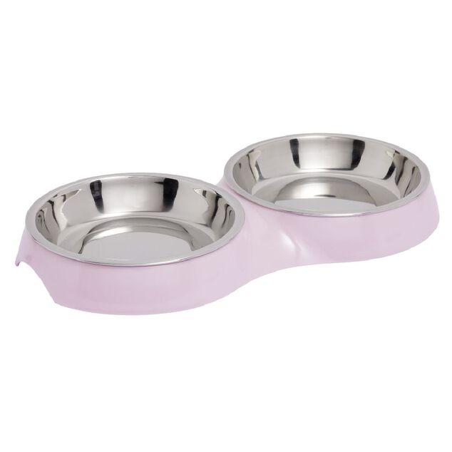 Gamelle double pour chat inox (2 mod&egrave;les)
