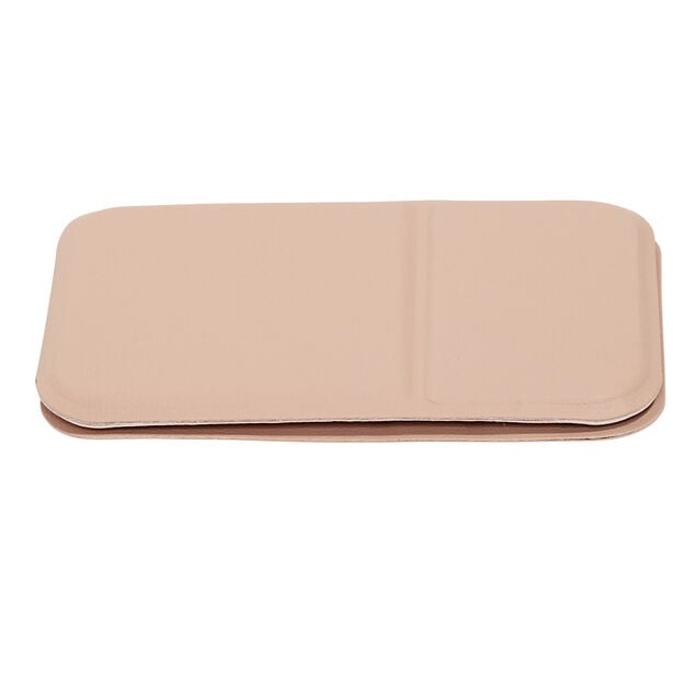 Miroir de poche avec support rose 7x11cm