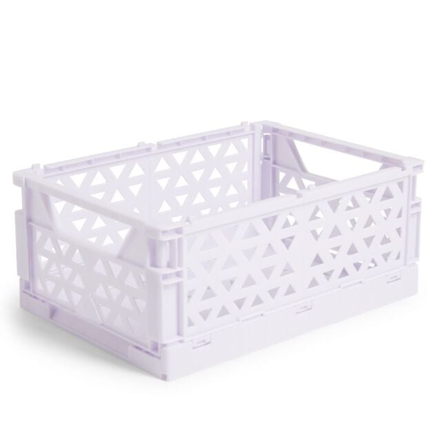 Caisse pliable violet pastel 3,4L - 24x17xH10cm