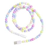 Câble de charge USB vers USB-C x2 fil perles plastique 1m