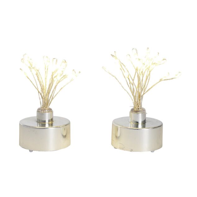 D&eacute;coration lumineuse x2 effet bouquet 20LED blanc chaud