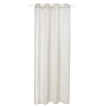 Voilage uni 8 oeillets 135xL240cm - 2 mod&egrave;les beige ou blanc