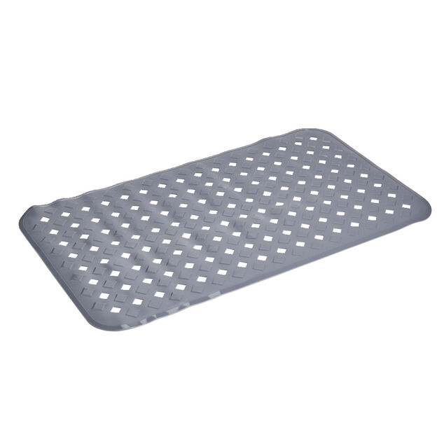 Tapis fond de douche plastique perforé gris 39x70cm