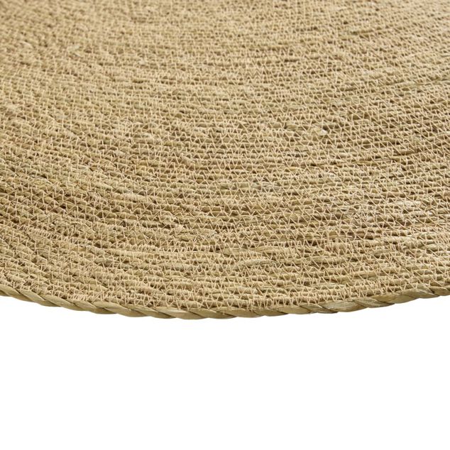 Tapis rond en jute et typha marron &Oslash;90cm