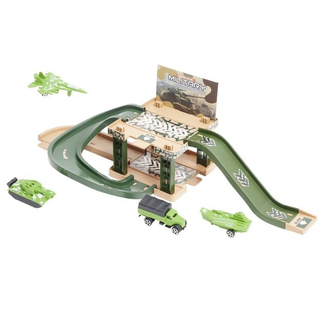 Jeu de parking militaire à construire avec 4 véhicules 19 pièces