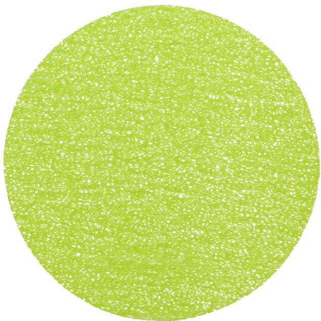 Set de table rond pvc effet spaghetti vert uni &oslash;38 cm
