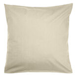Taie d'oreiller 63x63cm polycoton finition droite beige