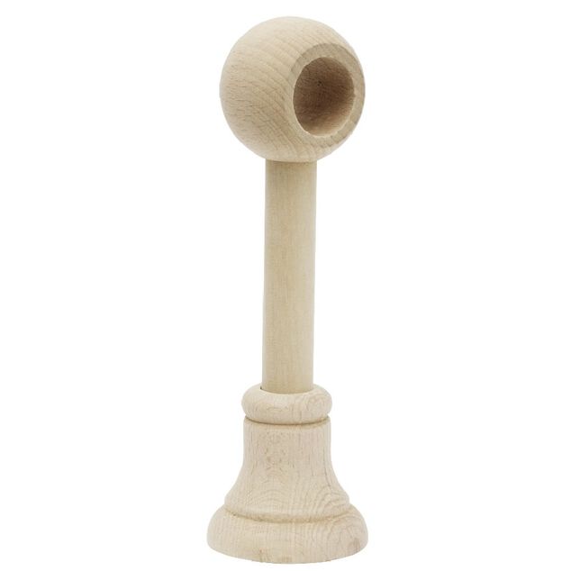 Support de tringle long &agrave; oeil en bois naturel &Oslash;20mm