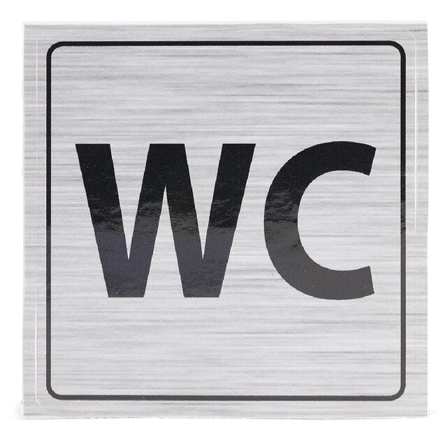 Signalétique adhésive "WC" - 8x8 cm