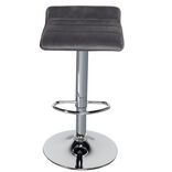 Tabouret de bar Majestik rotatif Gris L.30.5 x P.39.5 x H.63/83.5 cm