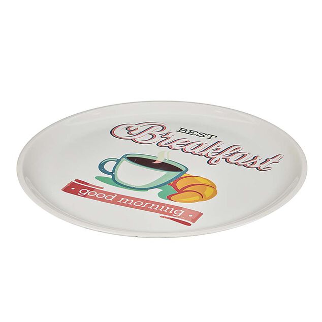 Plateau rond style vintage