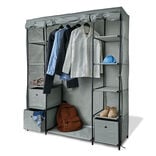 Armoire dressing tissu gris