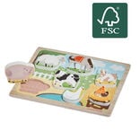 Puzzle 3D animal en bois