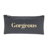 Trousse de maquillage &agrave; message noir