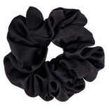 Chouchou effet satin&eacute; noir &Oslash;10cm