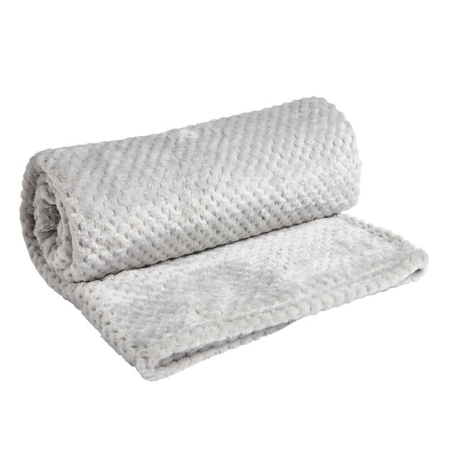 Plaid jacquard gris 130x150cm