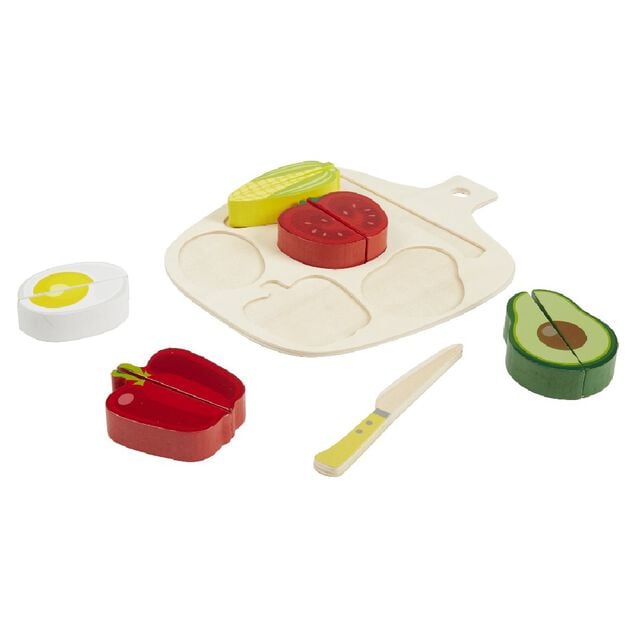 Aliment à découper avec planche bois 7 pièces