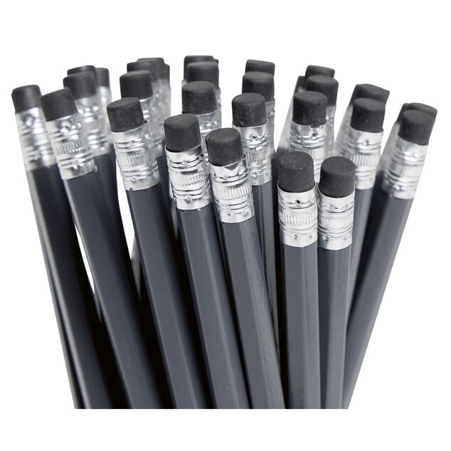 Crayon &agrave; papier en bois dans baril plastique x50