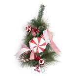 Suspension de Noël branchage sapin avec bonbons et sucres d'orge H60cm