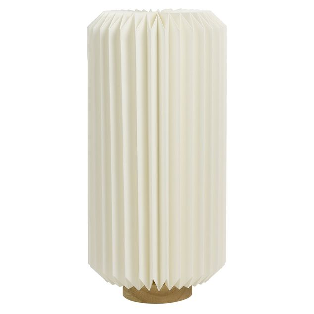 Lampe LED papier accordéon Ø16xH32cm