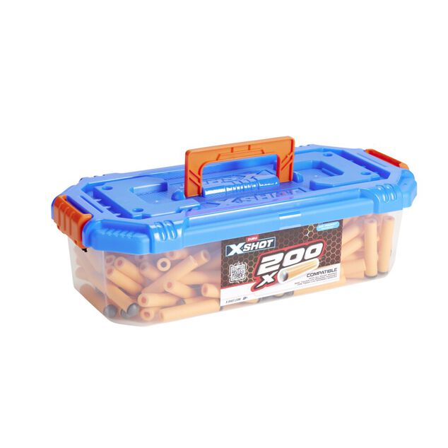 Munition cartouche en mousse 200 pi&egrave;ces Xshot dans valisette plastique