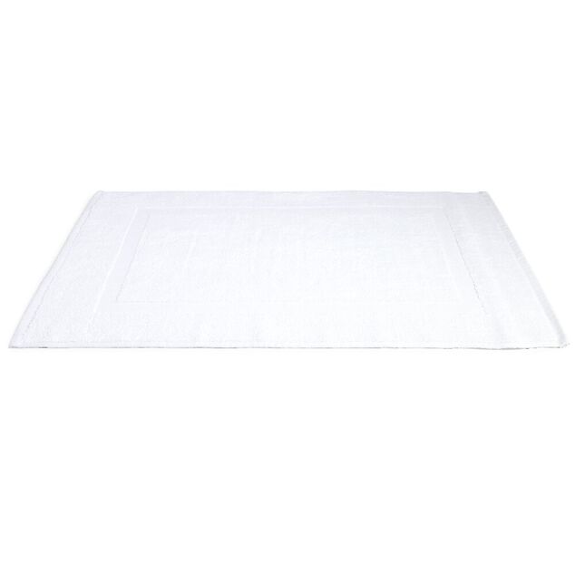 Tapis salle de bain coton blanc 70x40cm