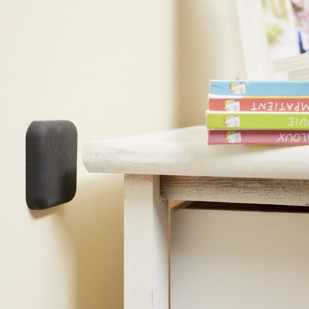 Tampon antichoc adh&eacute;sif x2 en silicone 4,5x4,5cm