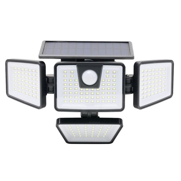 Lampe solaire murale d&eacute;tecteur de mouvement 192LED 800lms 7W noir