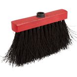 T&ecirc;te de balai fibres de Piassava 3 rangs rouge et noir