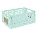 Caisse pliable vert pastel 9,1L- 33x23xH14cm