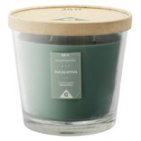 Bougie parfum&eacute;e dans verre senteur eucalyptus &Oslash;13,5xH12,5cm 30H