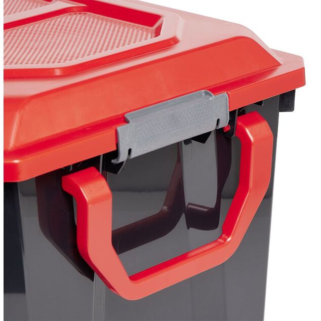 Malle rangement 75L plastique noir