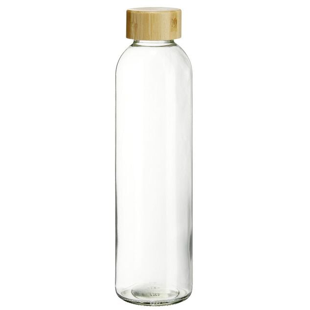 Bouteille en verre avec bouchon en bambou 750 ml