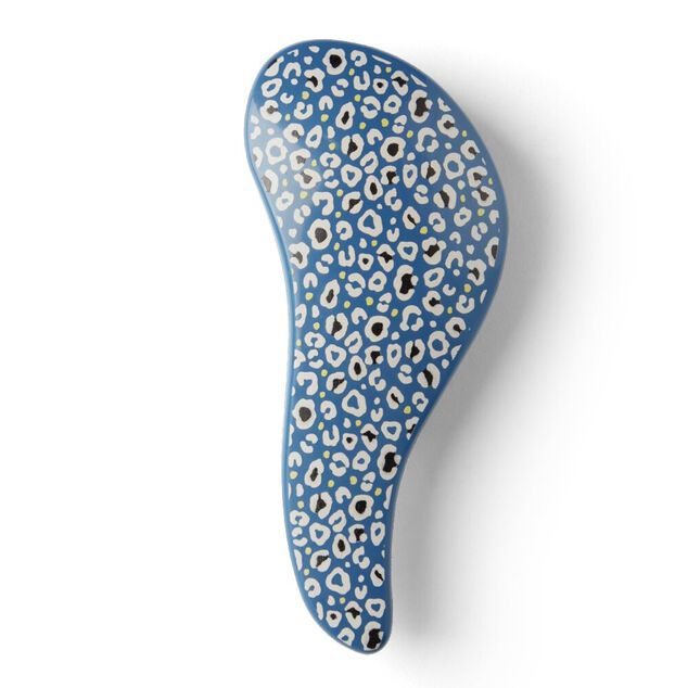 Brosse &agrave; cheveux compacte en plastique imprim&eacute; 4 coloris