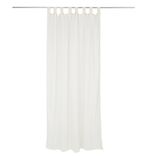 Voilage polycoton &agrave; pattes 140x240cm marron clair