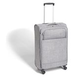 Valise trolley souple 4 roues 50L gris H68cm