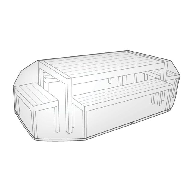 Housse de protection rectangulaire pour table de jardin