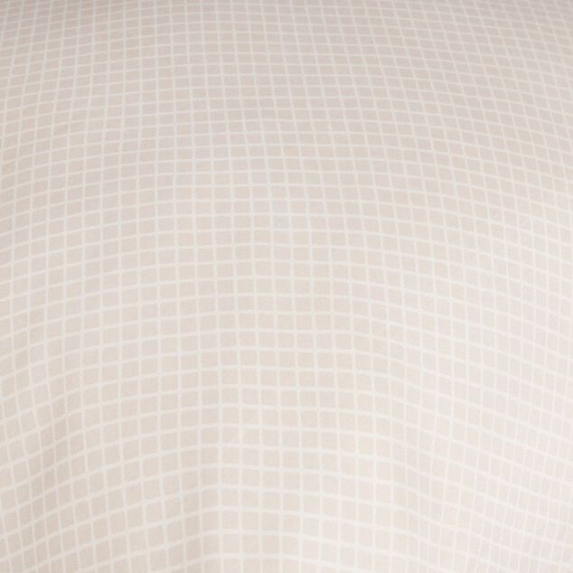 Taie d'oreiller carrée beige blanc imprimé croix X2